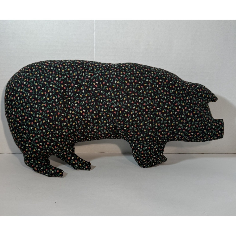 Patchwork Rustic Pig Throw Decorative Pillow‎ Farmhouse Cottagecore